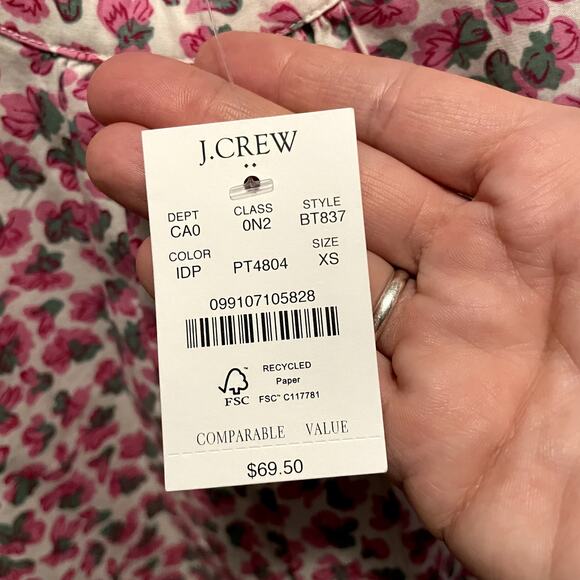 🎉HP🎉 J. Crew Buttom Ruffle Neck Sleeveless Summer Top (Size XS)0 - Picture 6 of 8